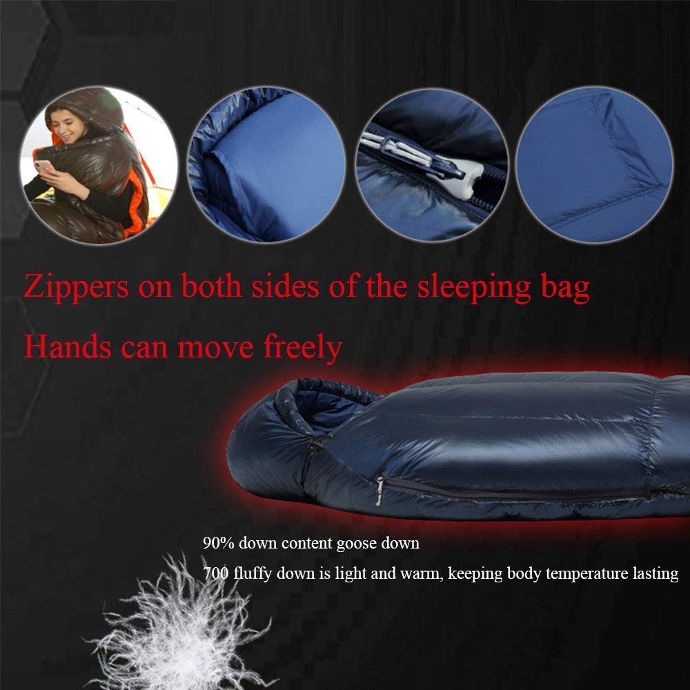 Спальний мішок MYVVKIA зимовий для вуличних спортивних заходів та кемпінгу утримує тепло при мінус 20-40 градусів, фото №6