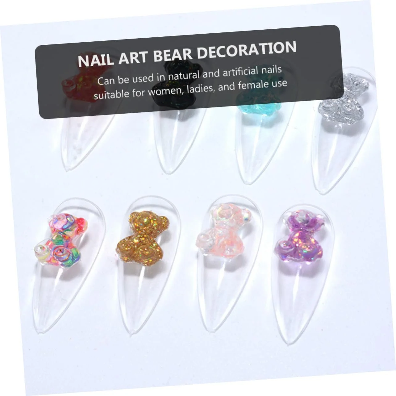 Наклейки для ногтей Медведь FRCOLOR 3 набора, 300 штук, фото №4