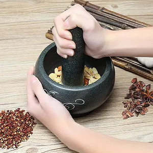 Ступка з товкачиком Polished Bluestone synthetic.ua - Фото 1