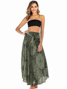 Довга спідниця з принтом Adigaber Жіноча шифонова synthetic.ua - Фото 1