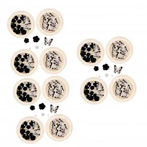 Стразы для ногтей FRCOLOR в коробках с черными шармами, стразами и жемчужинами для творческого дизайна ногтей для энтузиастов и проектов нейл-арта - Фото 1