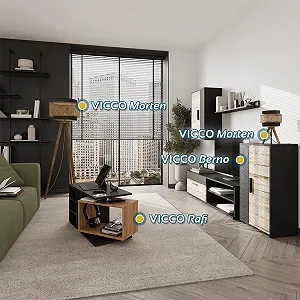 Настільна лампа Vicco Morten Ротанг Дерево Кремова 26 x 45 см E27 synthetic.ua - Фото 1