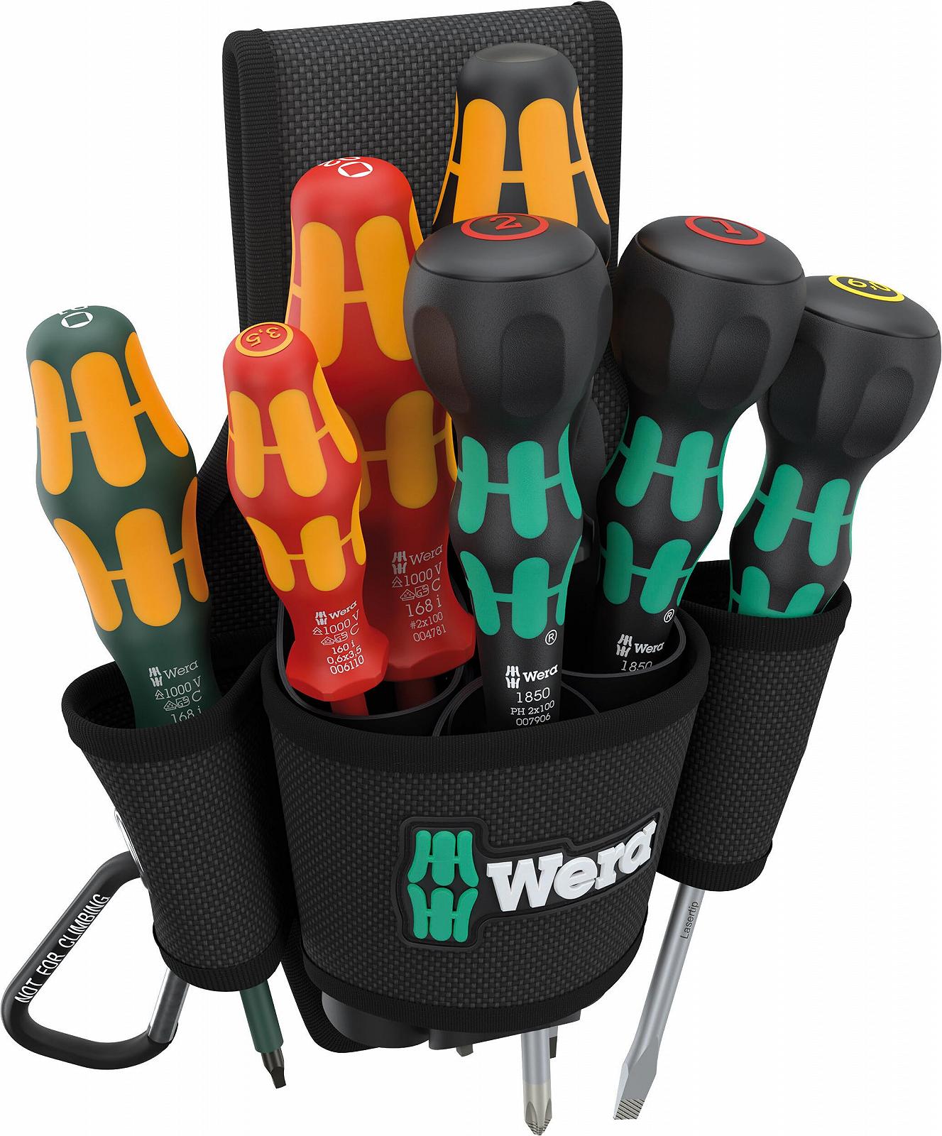 Набор отвёрток Wera 9622 05300306001 Belt Bag Set 3 8 штук, фото №1