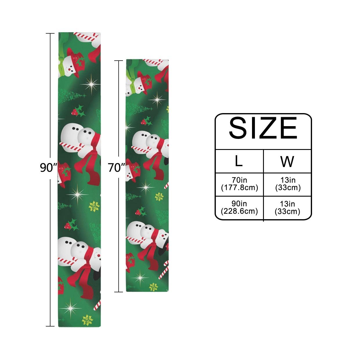 Настільна доріжка ZZCDD Snowman Long Heat Resistant Washable 13 x 70 дюймів, фото №3