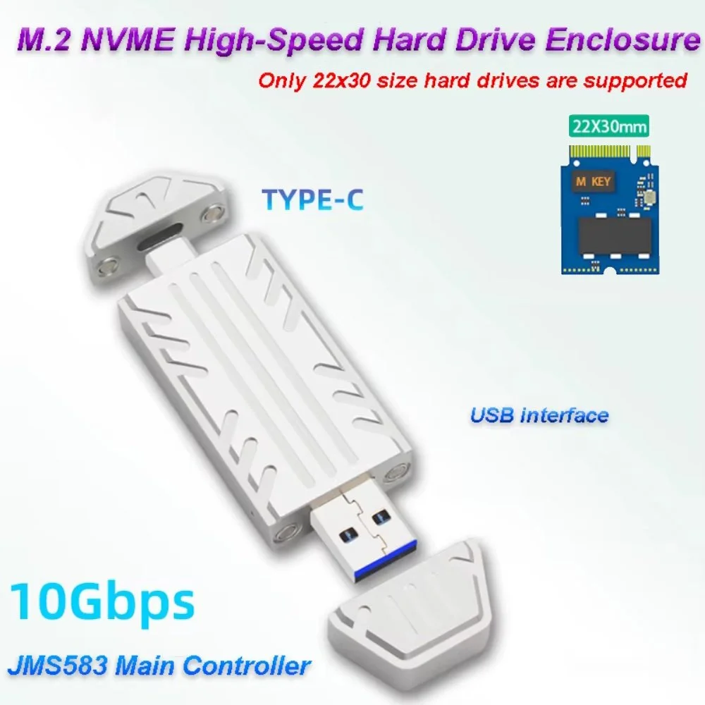 Зовнішній адаптер Onvian PH811S M.2 NVMe 2230 PCIe SSD to USB/USB-C 3.2 Silver, фото №8