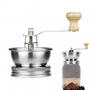 Купити Кавомолка ручна для банки Mason з кришкою, портативна для кемпінгу, з нержавіючої сталі з ручкою для Mason - Фото 1 Кавомолка ручна для банки Mason з кришкою, портативна для кемпінгу, з нержавіючої сталі з ручкою для Mason - Фото 1