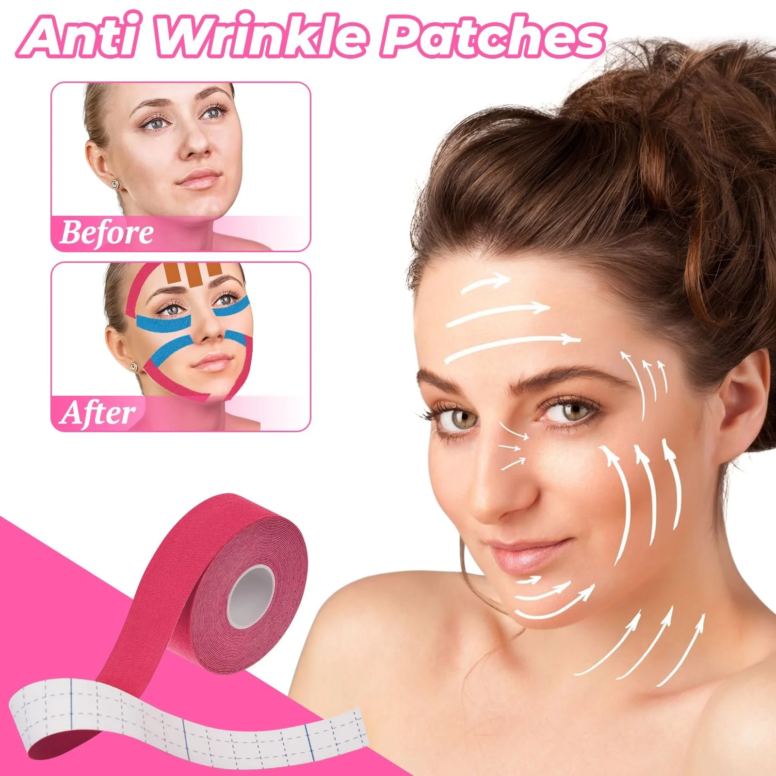 Стрічка для підтяжки обличчя Colorich 4 шт, засіб для підтяжки подвійного підборіддя, фото №3