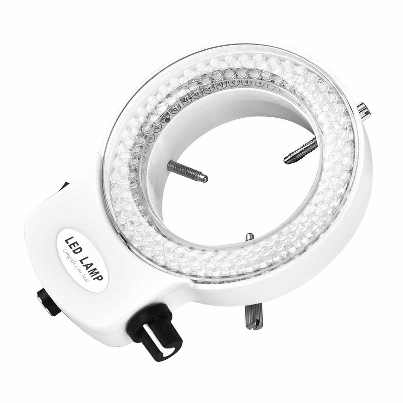 Кольцевая LED лампа 144 LED, регулируемая яркость, для стереомикроскопов и камер, белая, EU вилка, фото №1