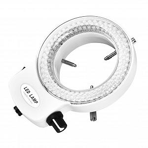 Кольцевая LED лампа 144 LED, регулируемая яркость, для стереомикроскопов и камер, белая, EU вилка - Фото 1