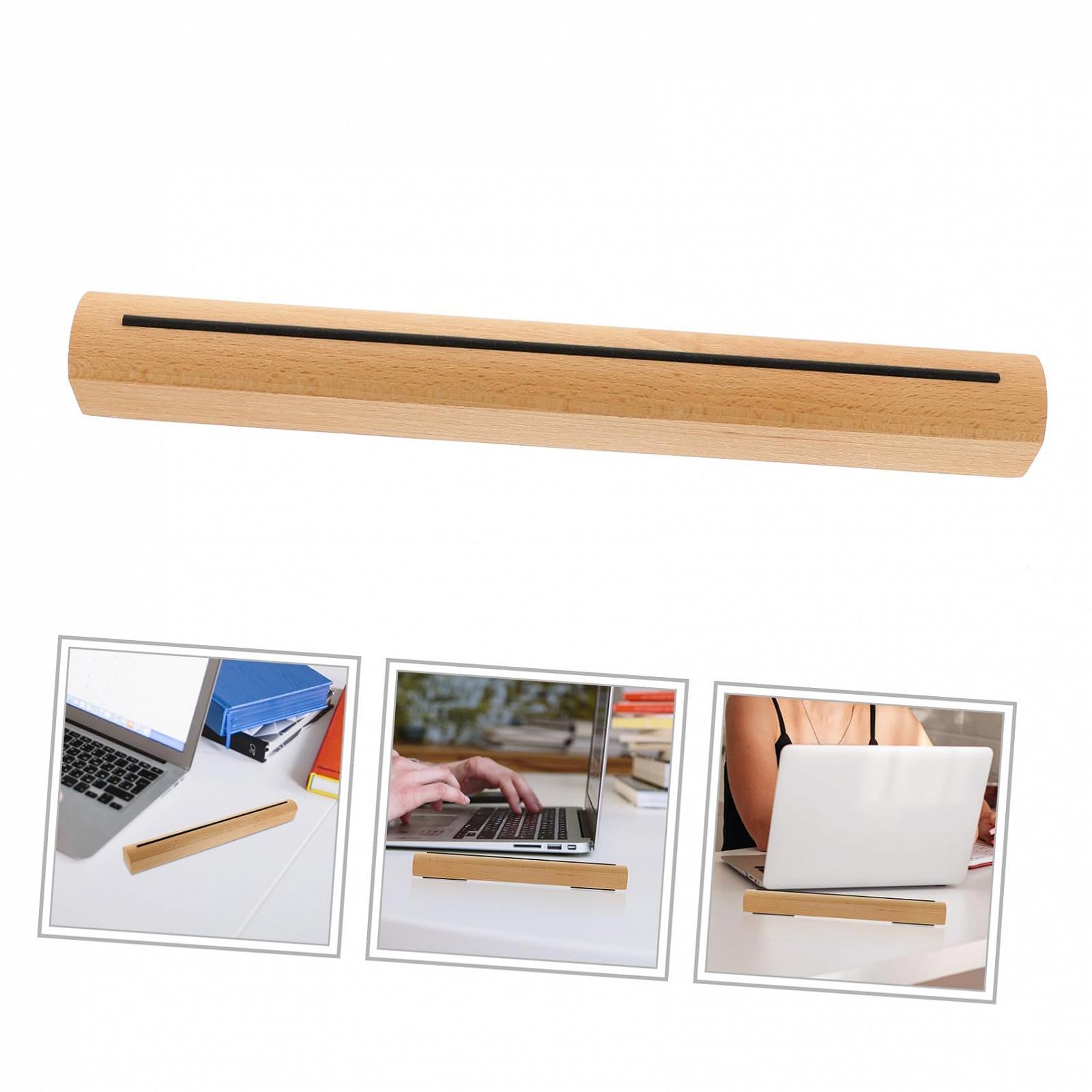 Підставка Деревʼяна Vaguelly для ноутбука Портативна для планшета Нековзкий дизайн для офісу дому подорожей Ергономічна, фото №4