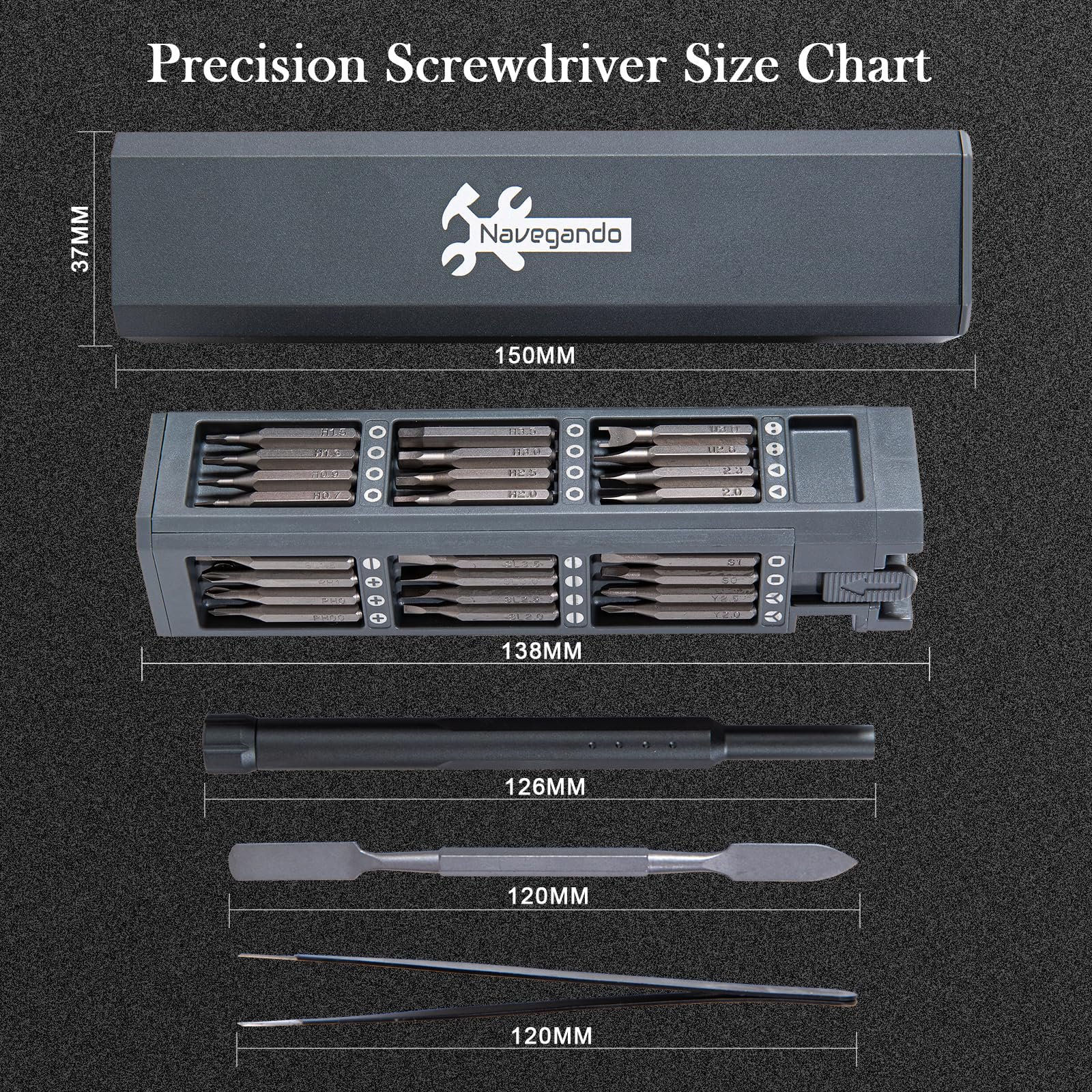 Набір викруток Navegando Mini Precision 44 в 1, фото №3 Набір викруток Navegando Mini Precision 44 в 1, фото №3