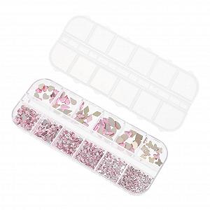 Стразы для ногтей Healeved Ab с плоским дном, креативные украшения для дизайна ногтей, для дней рождений, праздников, прочные бриллианты для потрясающих эффектов - Фото 1