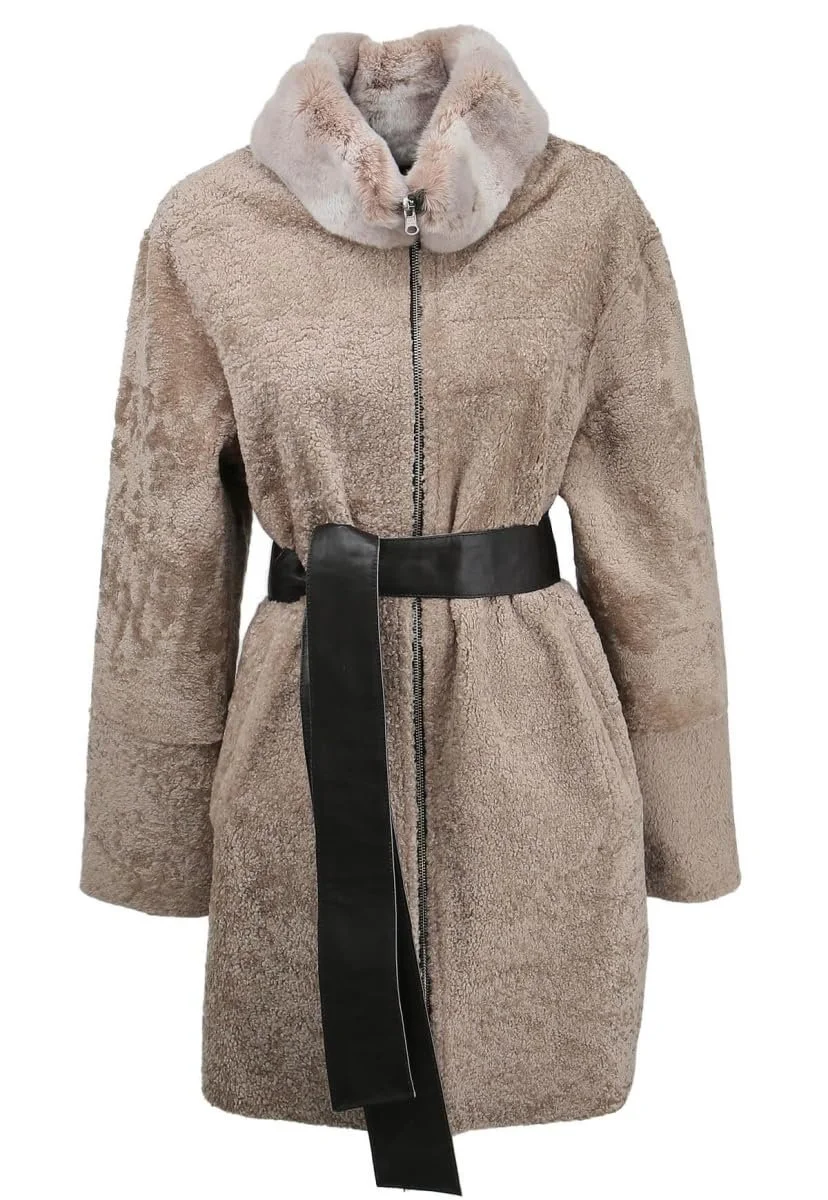 Кожаное пальто из овчины Merino Двустороннее, фото №9 Кожаное пальто из овчины Merino Двустороннее, фото №9