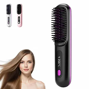 Портативна щітка-випрямляч Go Brush Pro акумуляторна Чорна - Фото 1