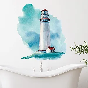 Наклейка на стіну GRAZDesign Lighthouse 34 x 30 см Blue/Red - Фото 1