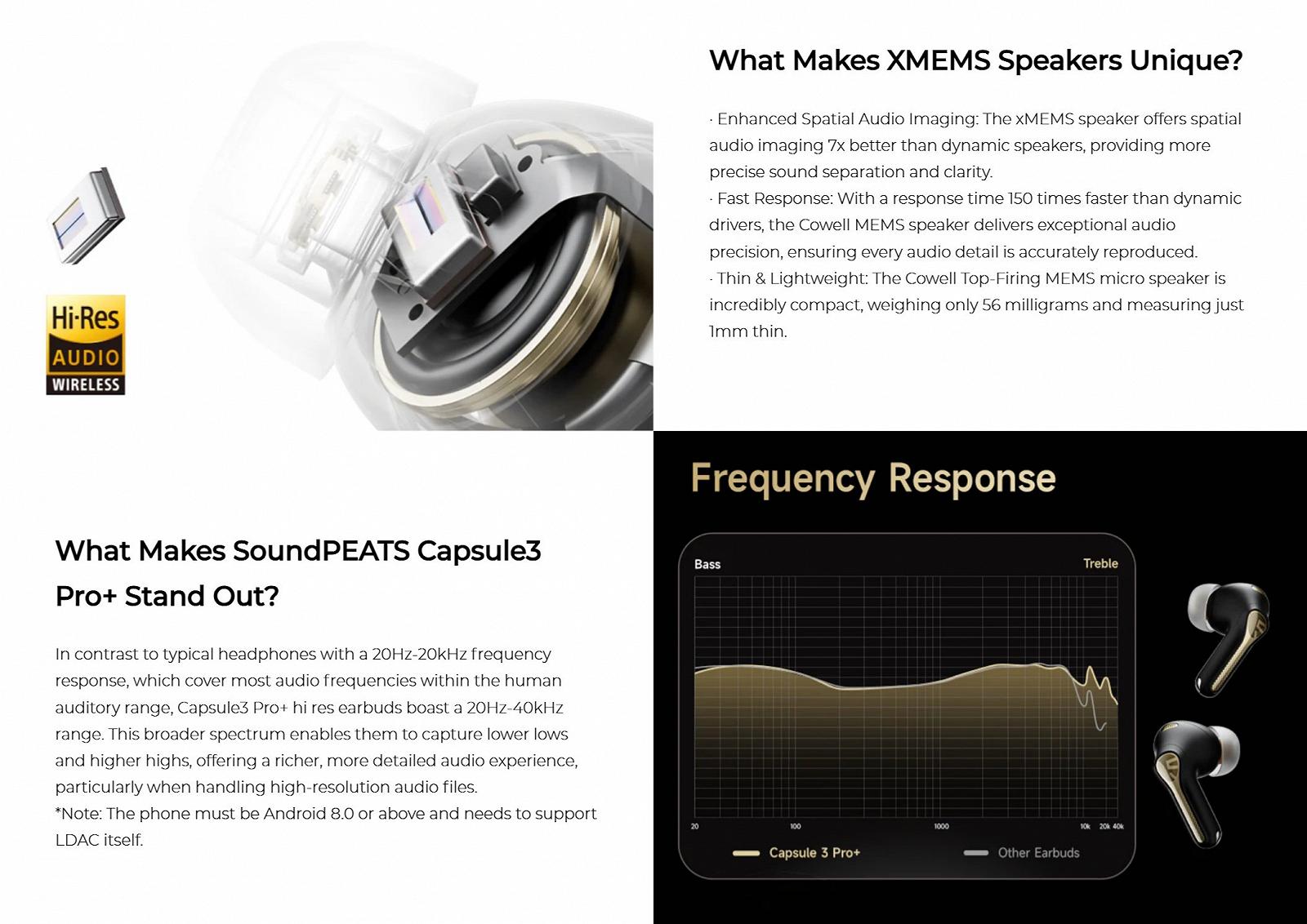 Навушники SoundPEATS Capsule3 Pro+ xMEMS Speaker LDAC AI Adaptive ANC Black, фото №9