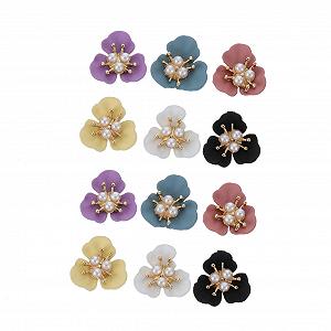 Наклейки для ногтей Цветы 12 шт украшений для ногтей для самодельного маникюра и вечерних ногтей - Фото 1
