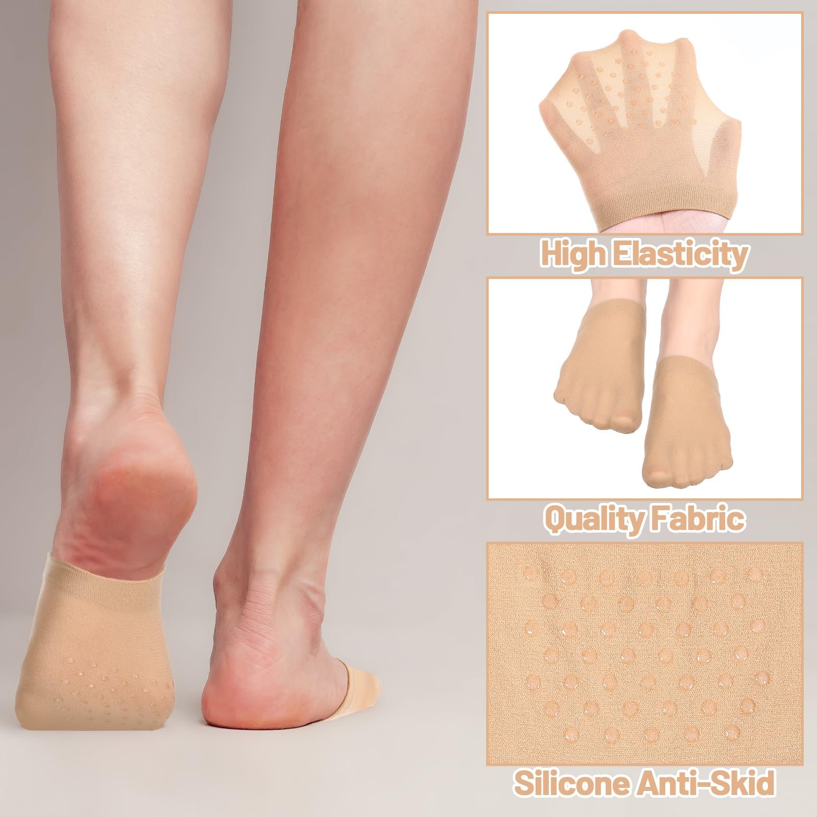 Шкарпетки з пальцями жіночі невидимі, 6 пар, фото №3