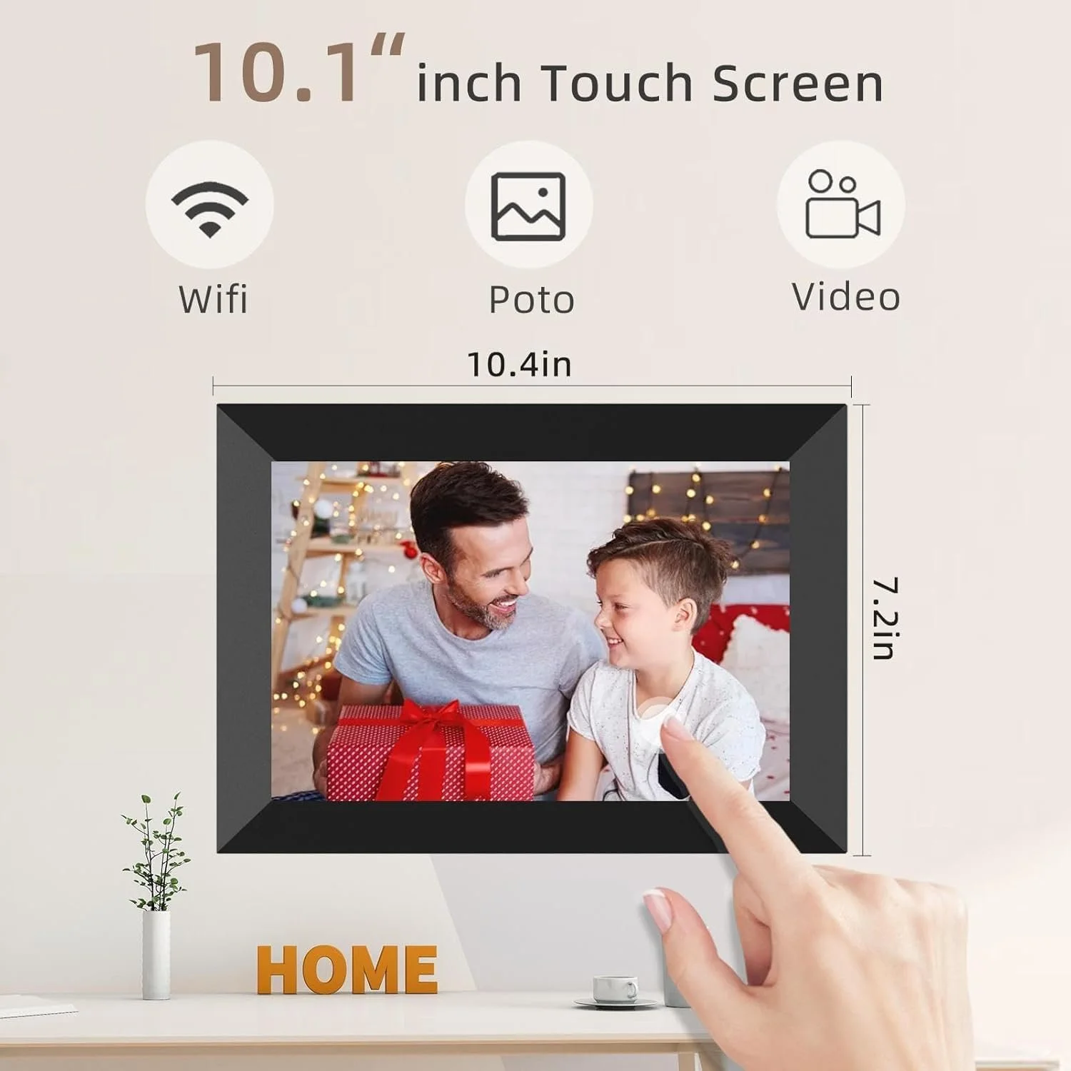 Цифровая фоторамка YUUTY WLAN 10.1 дюйма 32 GB 1280 x 800 HD IPS LCD Сенсорная, фото №7