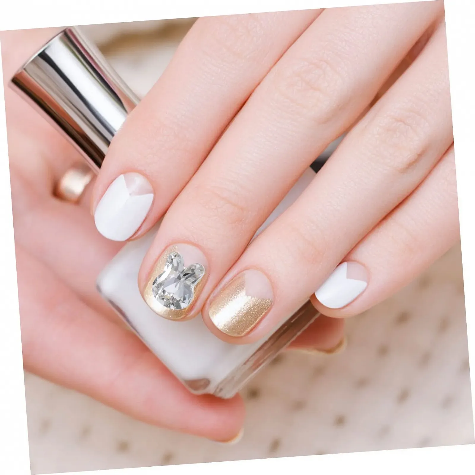 Прикраси для нігтів Кролик 3D, 100 шт, кришталеві аксесуари, фото №8