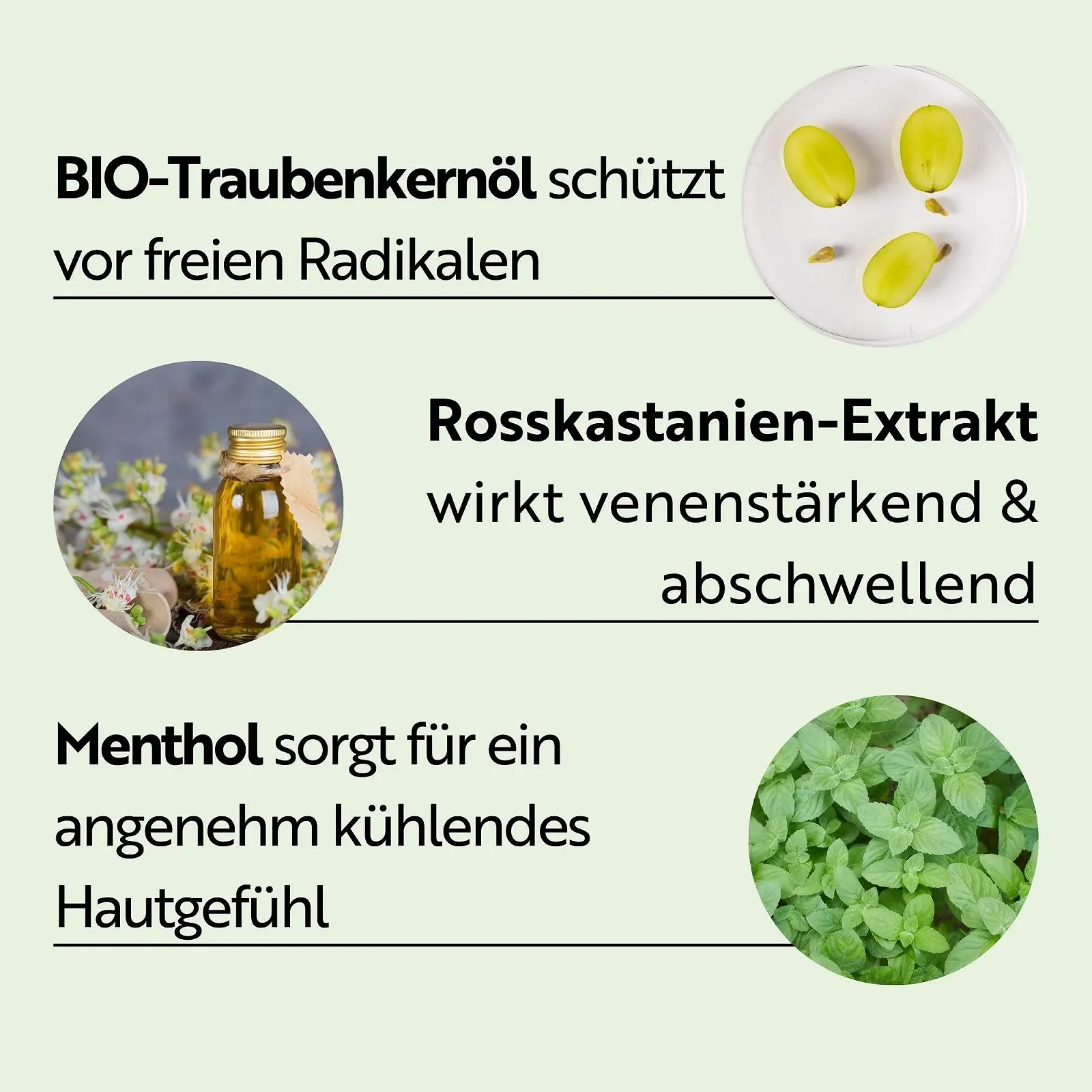 Охлаждающий гель для ног M Asam VINO GOLD с ментолом, маслом горной сосны и экстрактом конского каштана 245 мл, фото №3