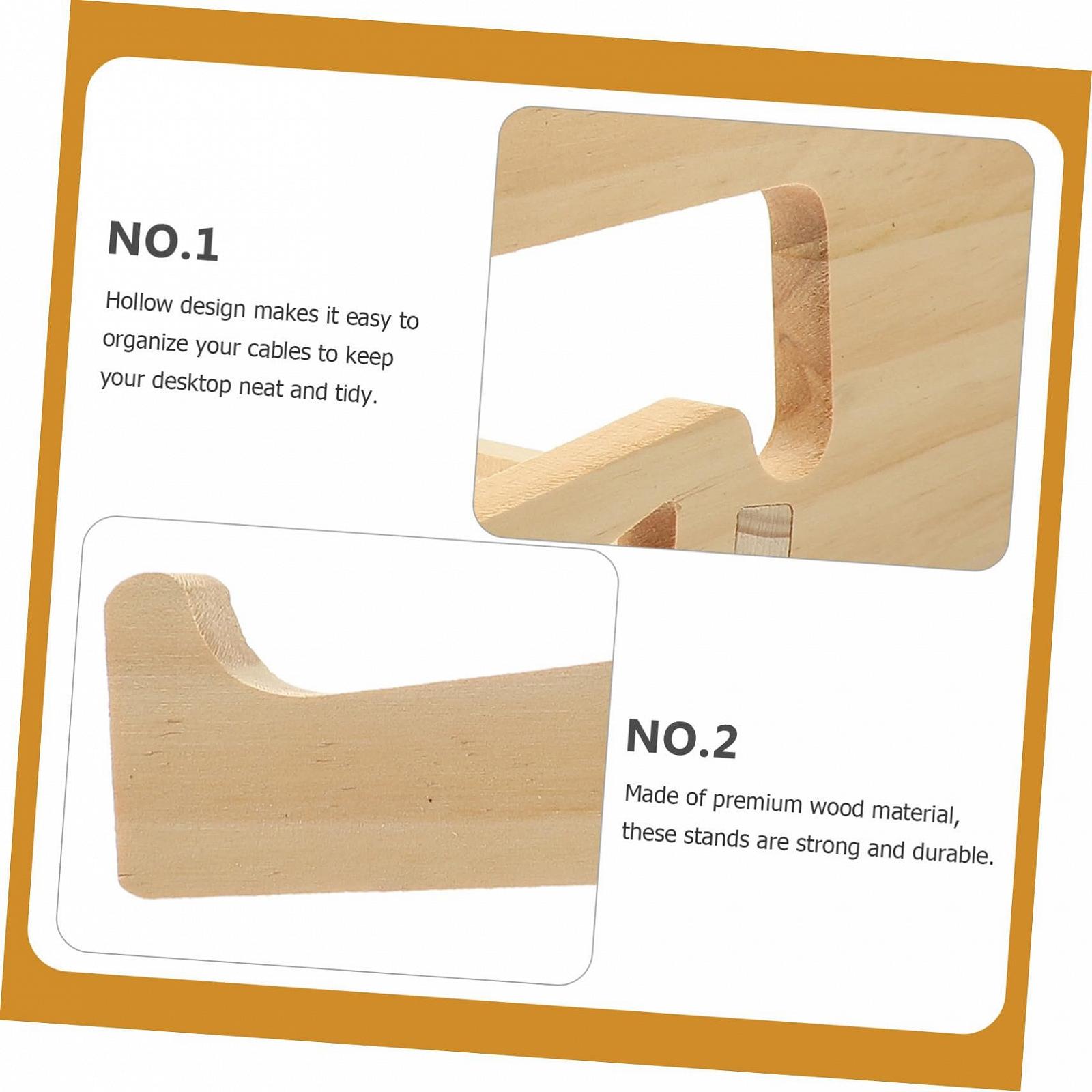 Підставка Деревʼяна для ноутбука Портативна Ергономічна для столу Компактна та легка, фото №6