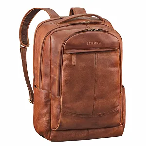 Купити Бізнес-рюкзак STILORD Maxim Premium XL шкіряний 17-19 дюймів Black, Brandy - Cognac - Фото 1 Бізнес-рюкзак STILORD Maxim Premium XL шкіряний 17-19 дюймів Black, Brandy - Cognac - Фото 1