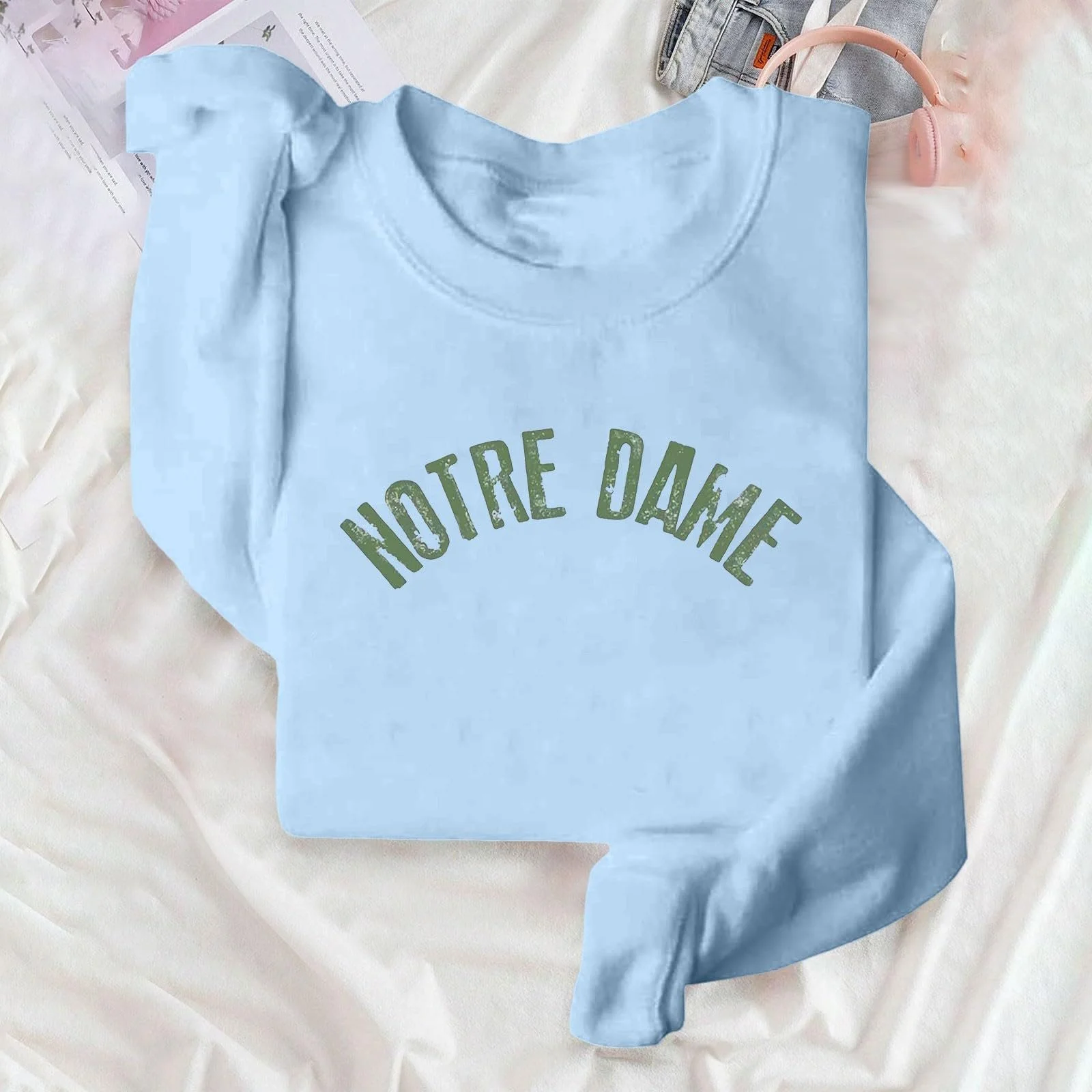 Свитшот Qzeanxy Oversized Basic Длинный рукав Однотонный, фото №2