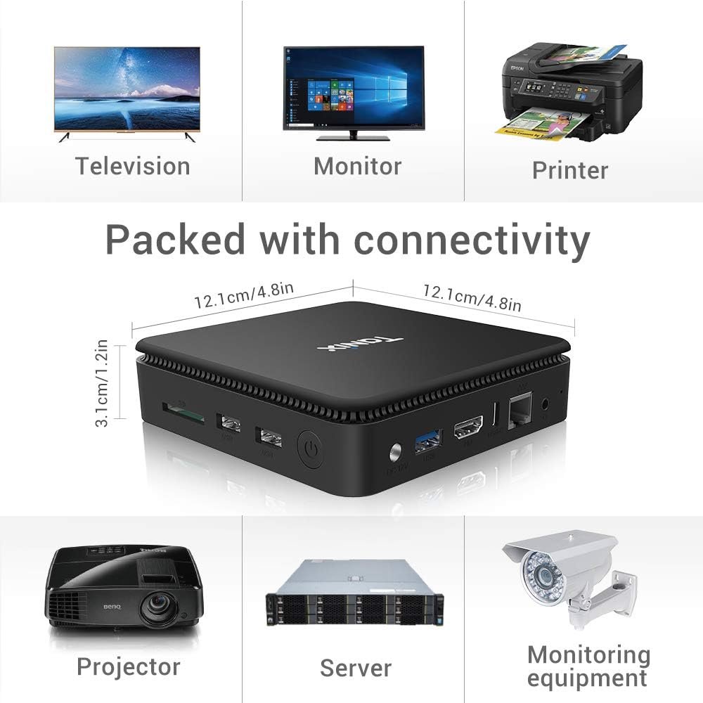 Міні ПК TaNix TX85 / Intel Atom X5-Z8350 / RAM 4GB / eMMC 64GB / HDMI / LAN / Wi-Fi 5 / Bluetooth 4.2 / Windows 10 / Чорний, фото №3