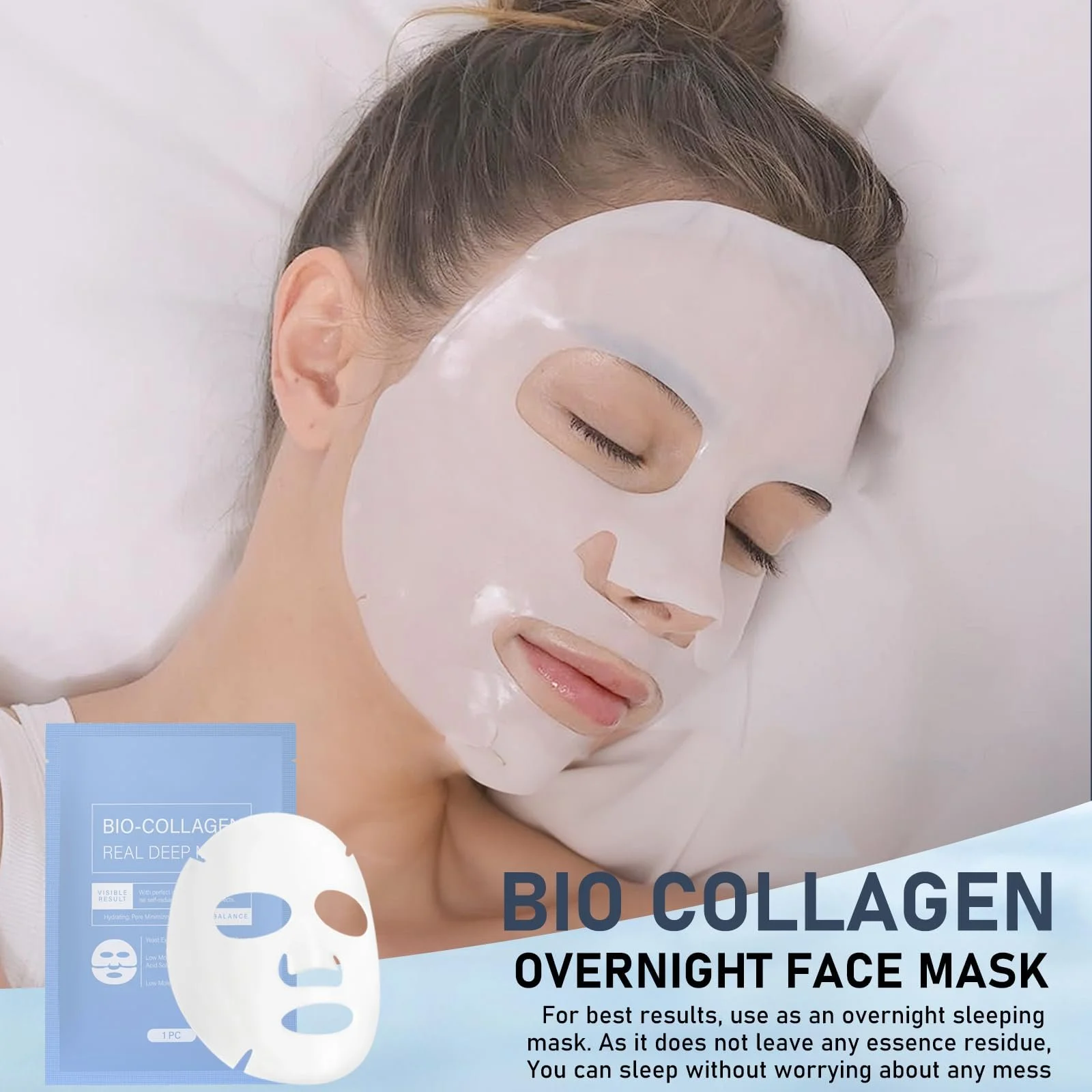 Маска для обличчя Collagen Organic, набір 4 шт, нічна, фото №7 Маска для обличчя Collagen Organic, набір 4 шт, нічна, фото №7