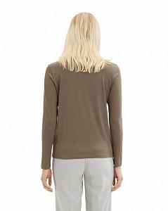 Футболка с длинным рукавом Tom Tailor 1034152-18123 Коричневый M synthetic.ua - Фото 1
