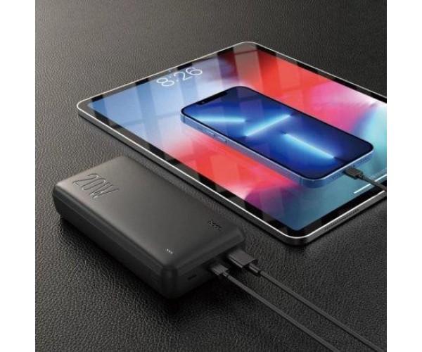 Зовнішній акумулятор Power Bank Hoco Type-C PD 20W+Quick Charge 3.0 20000 mAh J87A Black, фото №4
