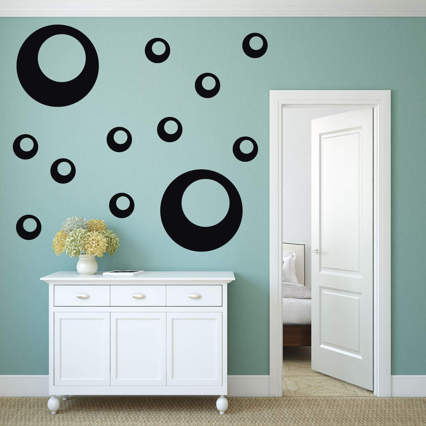 Наклейка на стіну kleb-Drauf 12 ретро-крапок Біла Глянцева 12 шт., фото №2 Наклейка на стіну kleb-Drauf 12 ретро-крапок Біла Глянцева 12 шт., фото №2