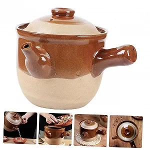 Горшок для тушения Sewroro китайский керамический 3 л с эргономичной ручкой synthetic.ua - Фото 1