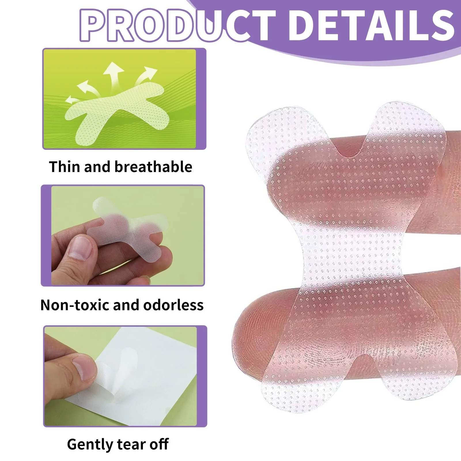 Тейп для рота Преміум, 120 шт., пластирі для сну, проти хропіння, фото №3