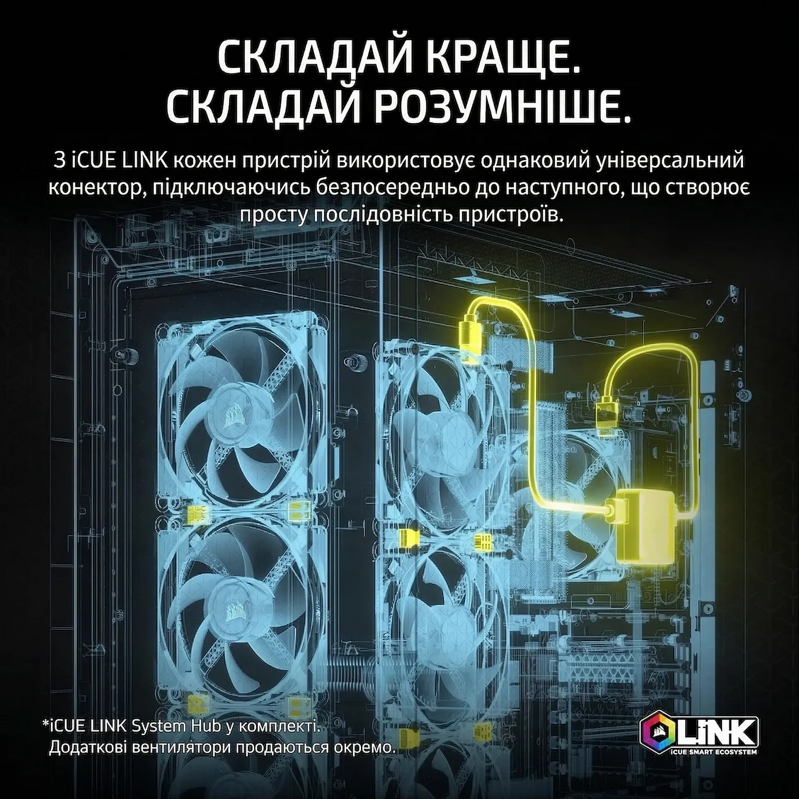 Система жидкого охлаждения Corsair iCUE LINK TITAN 240 RX RGB / 240mm / 2 x 120 mm RX120 / 300-2100 RPM / Intel LGA 1851/1700/AMD AM5 / RGB / Black, фото №5
