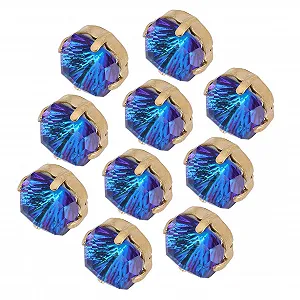 Діамант Скляний Emoshayoga Пришивний З кігтем K9 10 мм Блакитне Світло (10 шт) - Фото 1