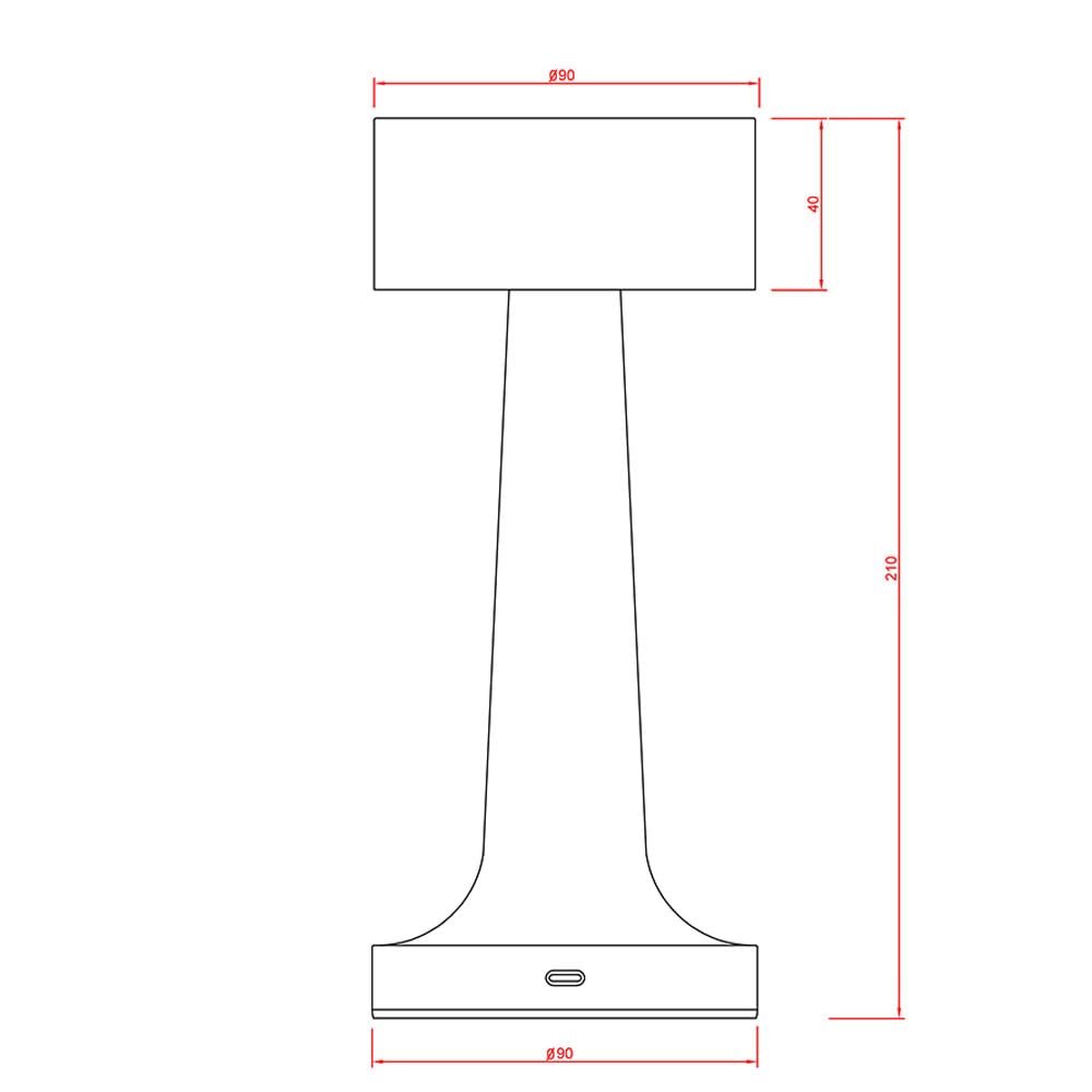 Настольная лампа Globo Медная Touch Dimmer Аккумуляторная LED Высота 21 см, фото №9