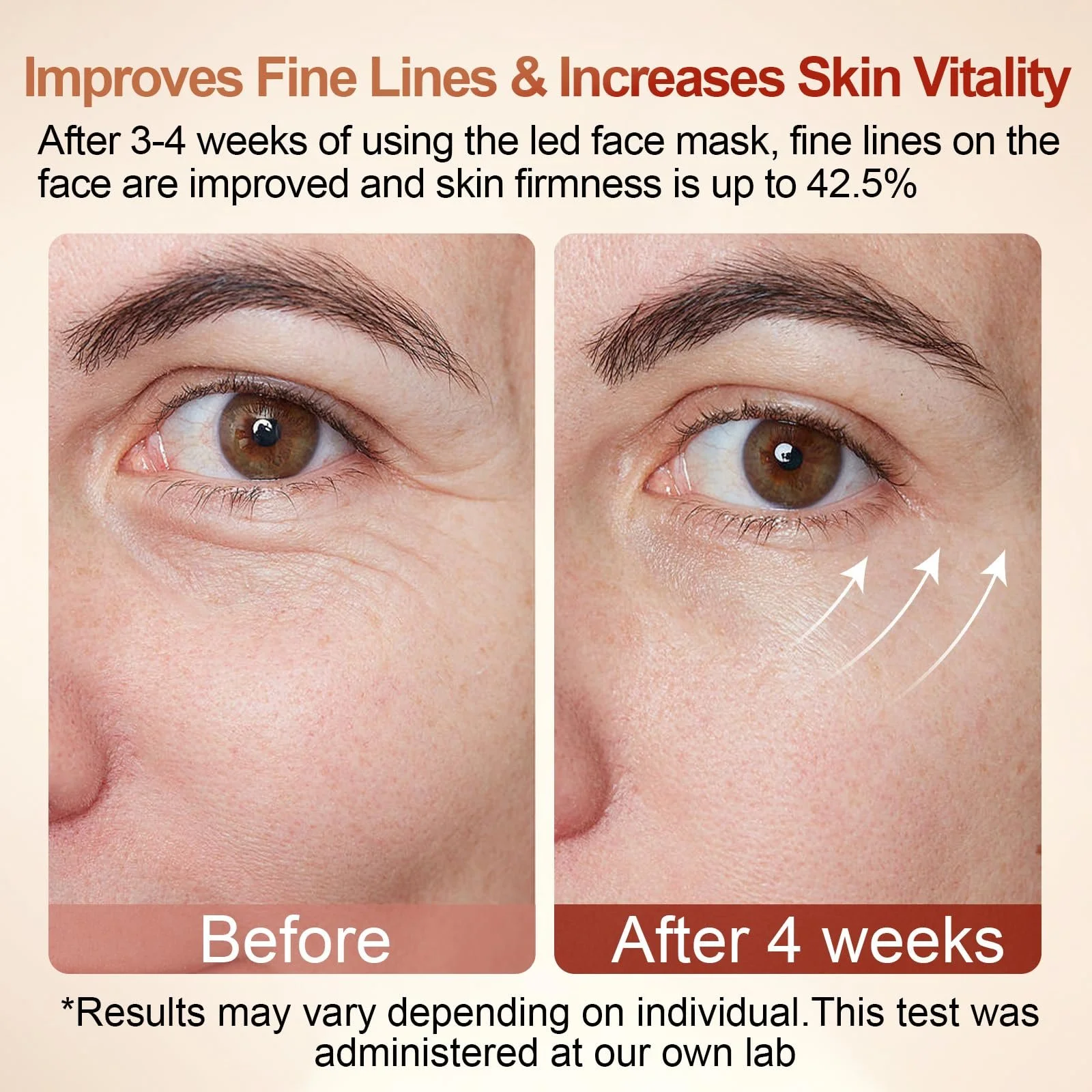 LED Маска для обличчя Rkdely Лампа червоного світла для обличчя: 4 кольори, фото №4