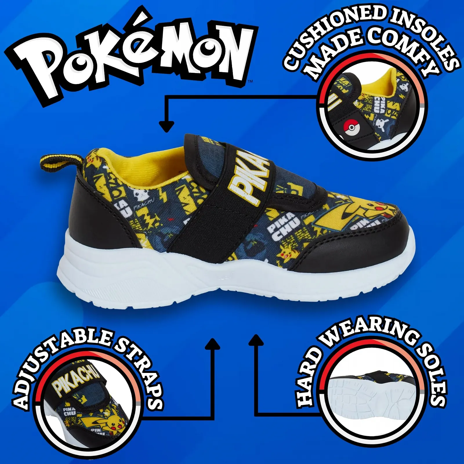 Кроссовки Pokemon Pikachu Детские для мальчиков, фото №4