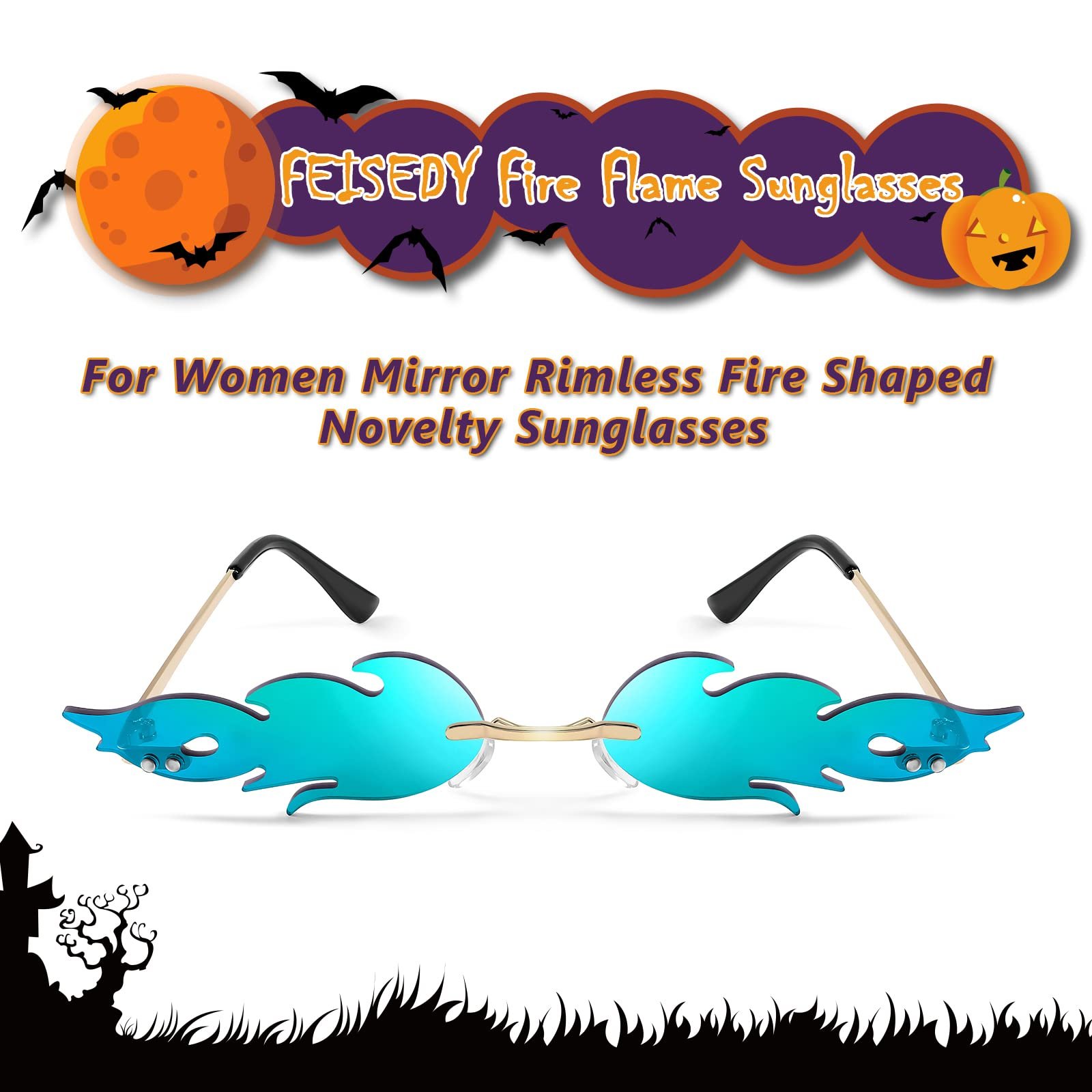 Солнцезащитные очки FEISEDY B2839 в форме огня, фото №5