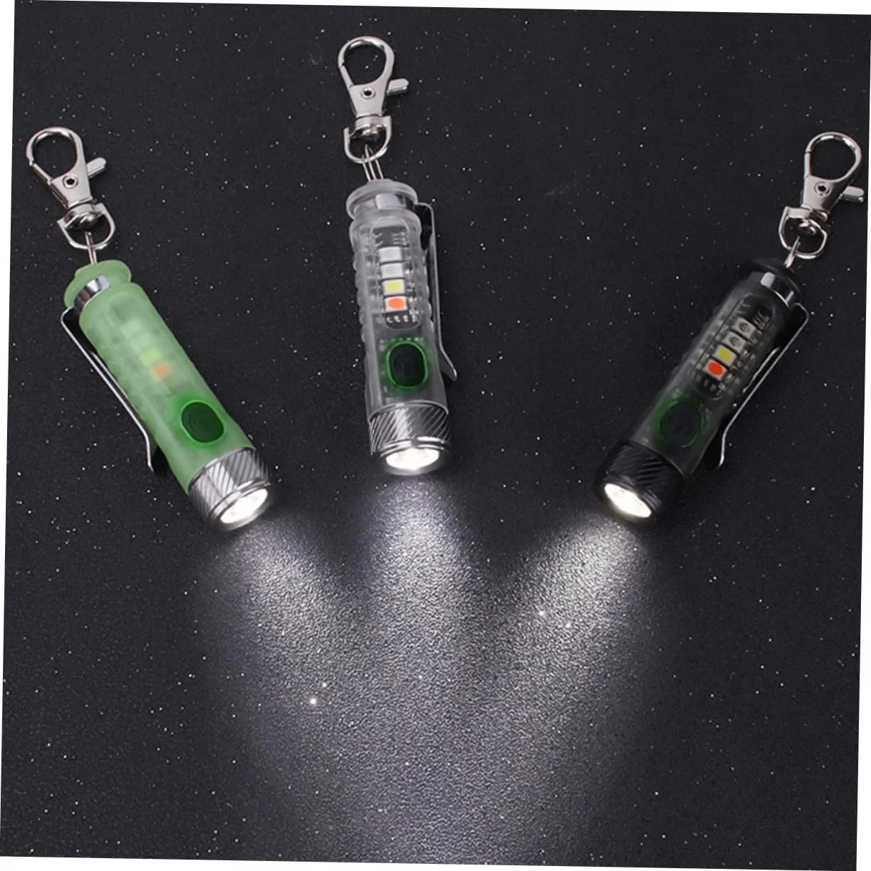 Брелок-фонарик INOOMP, набор 3 шт, Микро фонарик, Мини фонарик, LED фонарик, Портативный брелок-фонарик, Кольцо для ключей, Зарядный, фото №5