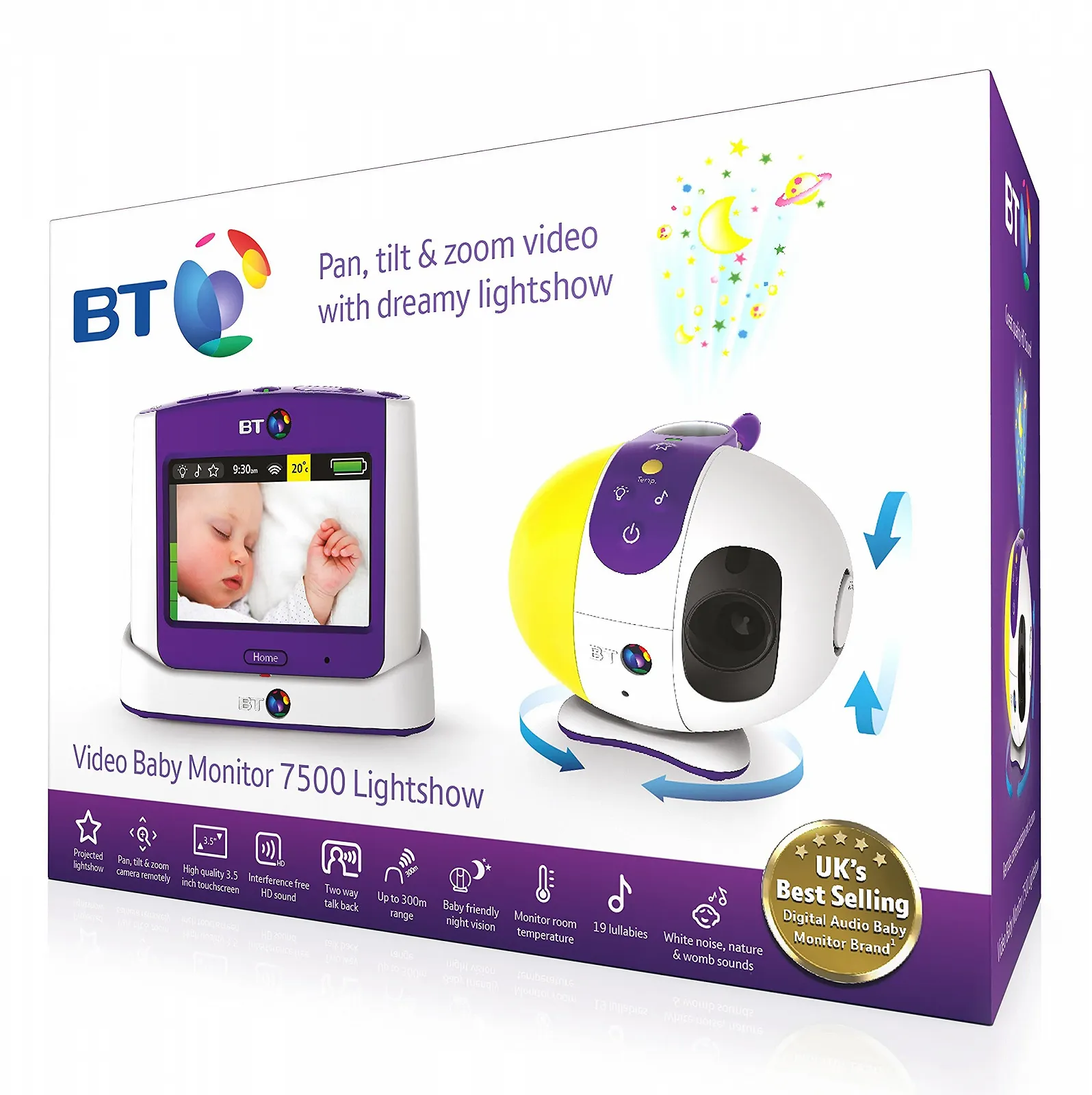 Видеоняня BT 7500 Lightshow 8.9 см Touchscreen LCD 480 x 320, фото №7 Видеоняня BT 7500 Lightshow 8.9 см Touchscreen LCD 480 x 320, фото №7