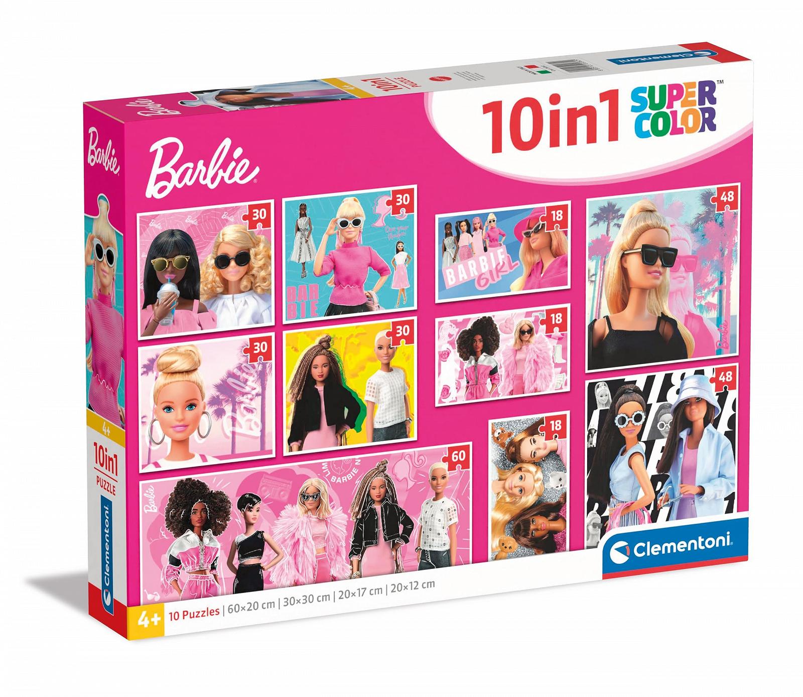 Пазл Clementoni Barbie 20282 10 в 1 3 x 18, 4 x 30, 2 x 48, 1 x 60 елементів від 4 років, фото №1