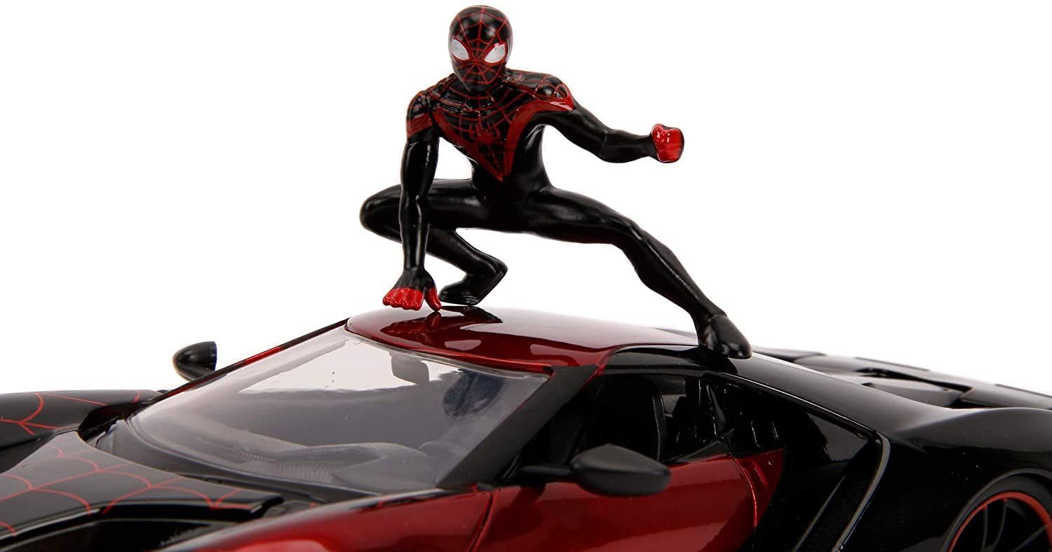 Іграшковий Автомобіль Jada Toys Marvel Miles Morales 2017 Ford GT Відкривання Дверей Багажника Капота + Фігурка, фото №4 Іграшковий Автомобіль Jada Toys Marvel Miles Morales 2017 Ford GT Відкривання Дверей Багажника Капота + Фігурка, фото №4