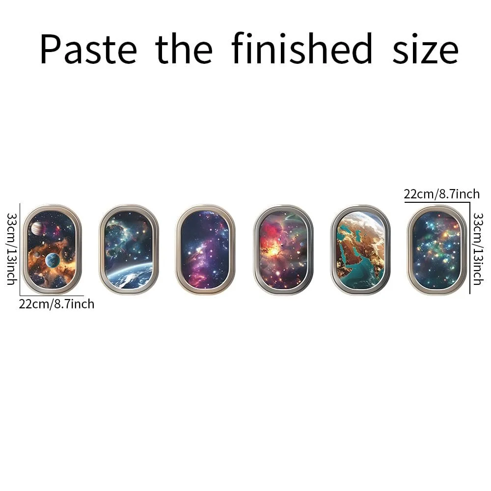 Наклейка на стену HGDESIGN 3D Window University Galaxy Planet (A) Декор для дома, фото №6