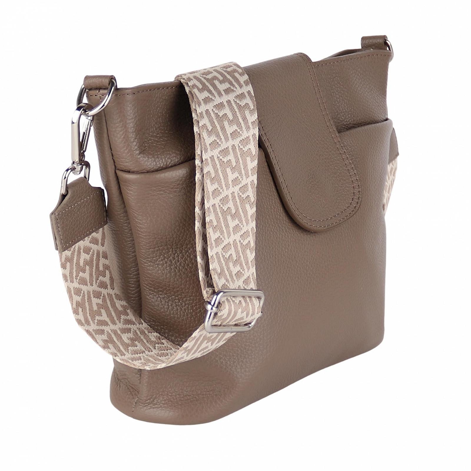 Сумка на плечо MIRROSI, натуральная кожа, сделано в Италии, богемный стиль, 30 x 24.50 x 9 см (Ш x ВxТ), много места для хранения, фото №2