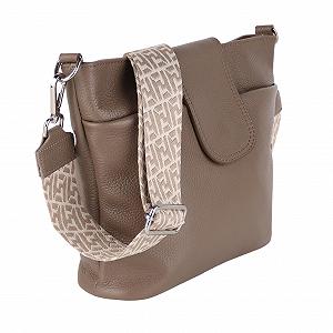 Сумка на плечо MIRROSI, натуральная кожа, сделано в Италии, богемный стиль, 30 x 24.50 x 9 см (Ш x ВxТ), много места для хранения synthetic.ua - Фото 1