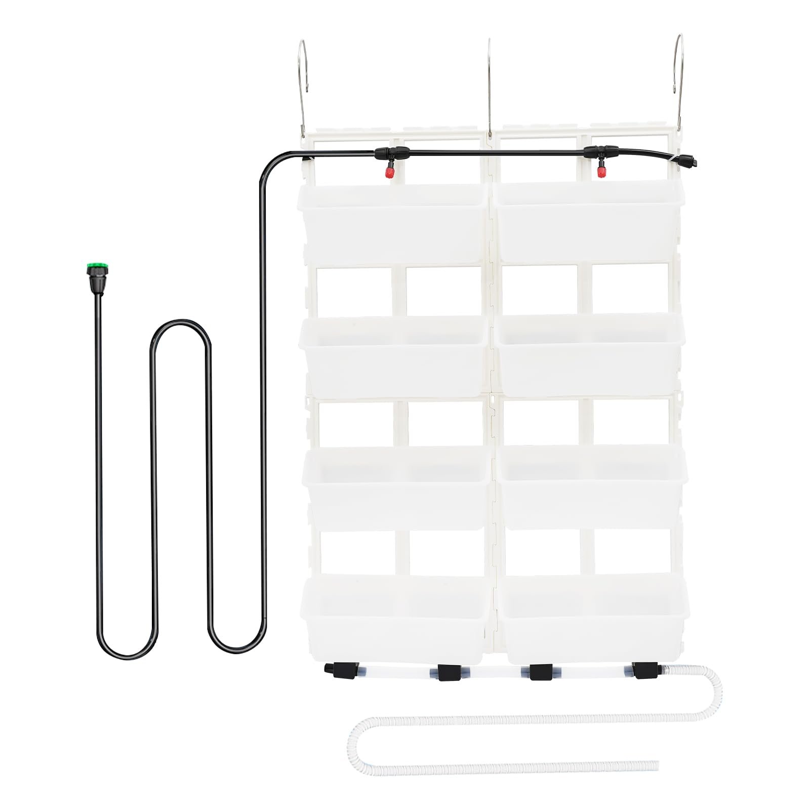 Підвісний вертикальний вазон Madelynn 67 x 18,6 x 93 см З дренажним шлангом та 8 горщиками, фото №3 Підвісний вертикальний вазон Madelynn 67 x 18,6 x 93 см З дренажним шлангом та 8 горщиками, фото №3