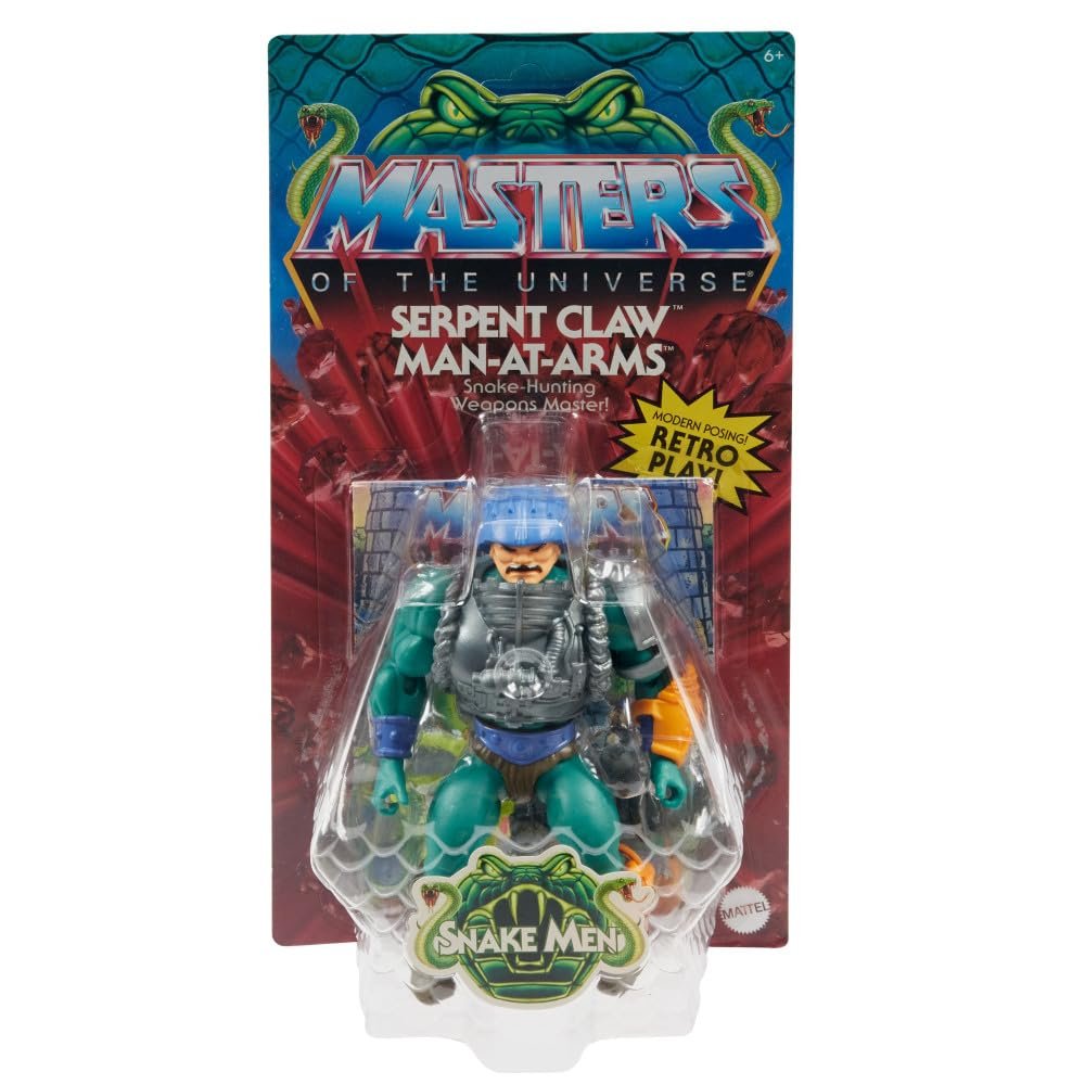 Фігурка Masters of the Universe Origins Rise of Snake Men Man-at-Arms Snake Claw, фото №5
